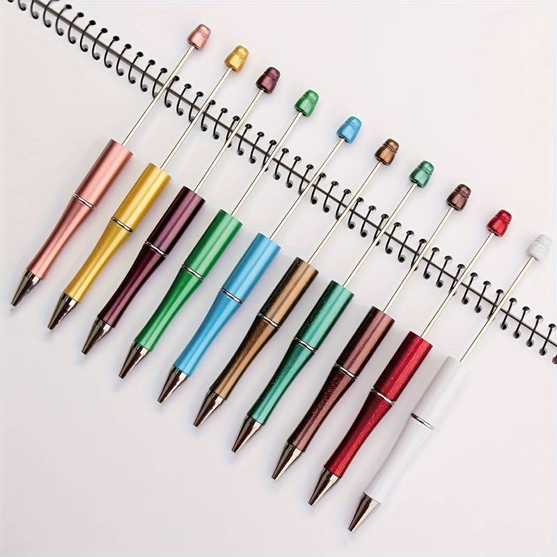 Random Color Beaded Pens Hand threaded Beaded Pens Ballpoint - Temu